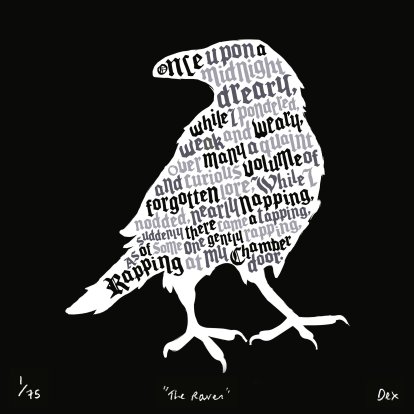 the-raven-edgar-allan-poe-art-print-black